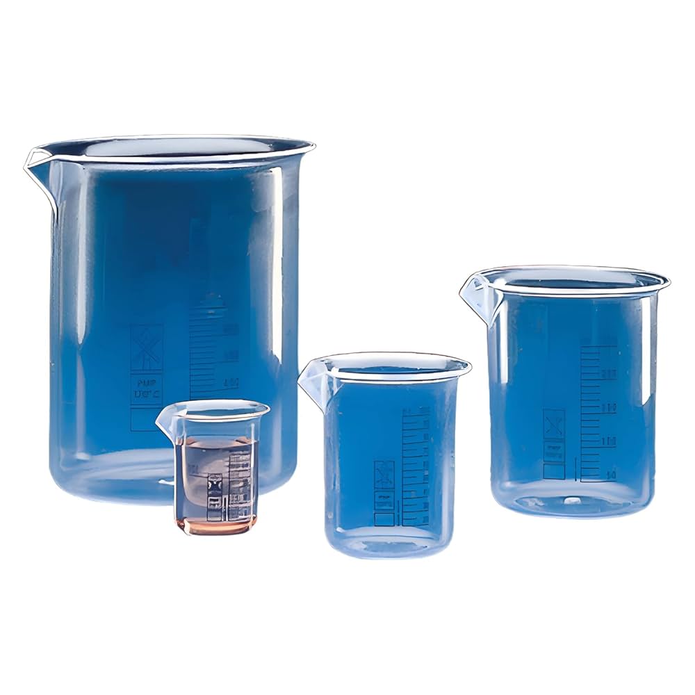Beaker, PMP (TPX), Printed Graduations, 1000mL, 4/cs