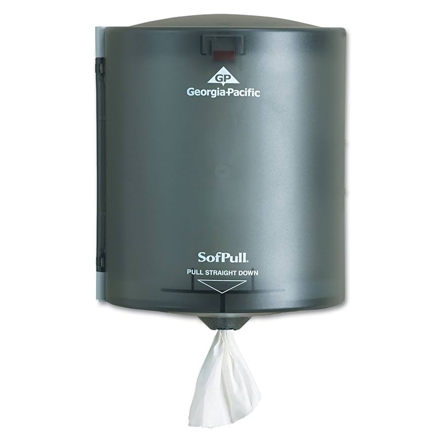 SofPull Towel Dispenser, Regular Capacity, Black Opaque, 1/cs