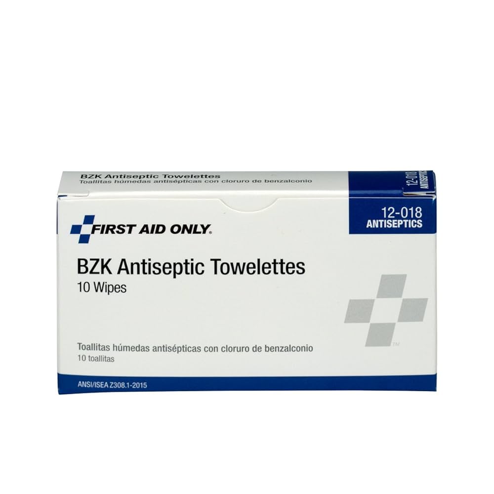 BZK Antiseptic Wipes, 10/bx (EA=10/BX) (DROP SHIP ONLY - $150 Minimum Order)