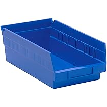 Shelf Bin, 11 5/8" x 6 5/8" x 4", Blue, 30/ctn (DROP SHIP ONLY)