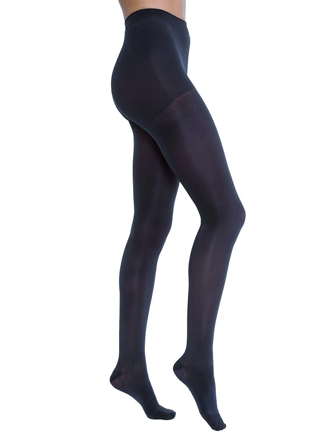 Compression Hose, Waist High, 15-20 mmHG, Closed Toe, Midnight Navy, Large (Continental US Only)