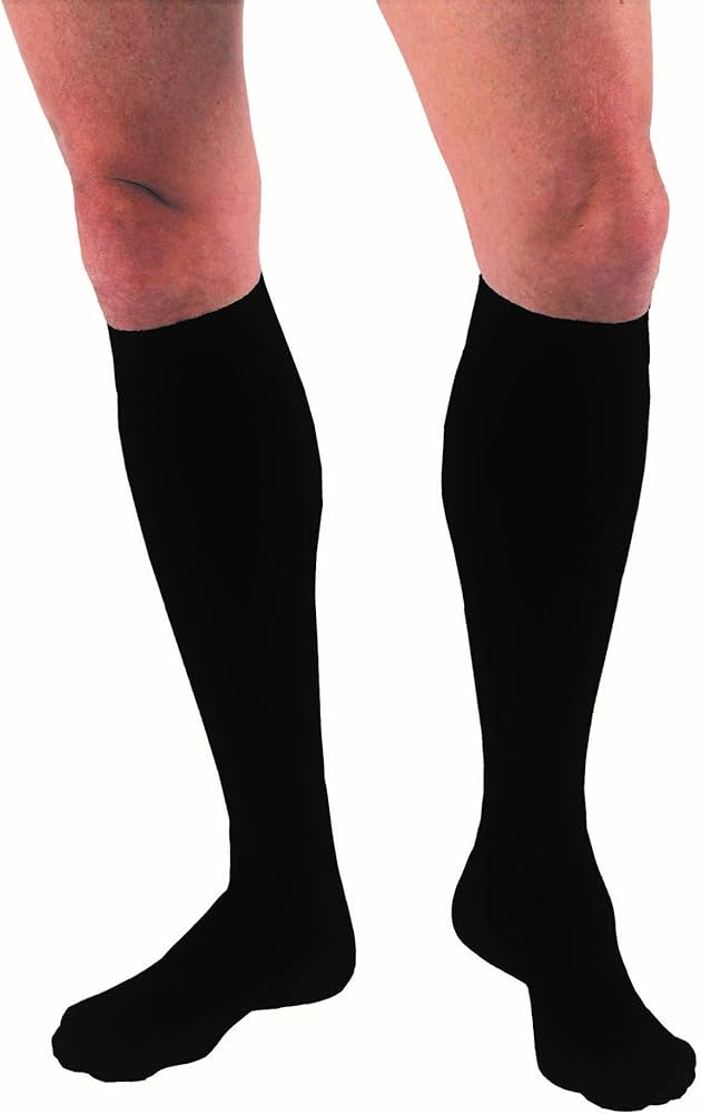 Compression Hose, Knee High, 15-20 mmHG, Closed Toe, Black, Medium (Continental US Only)