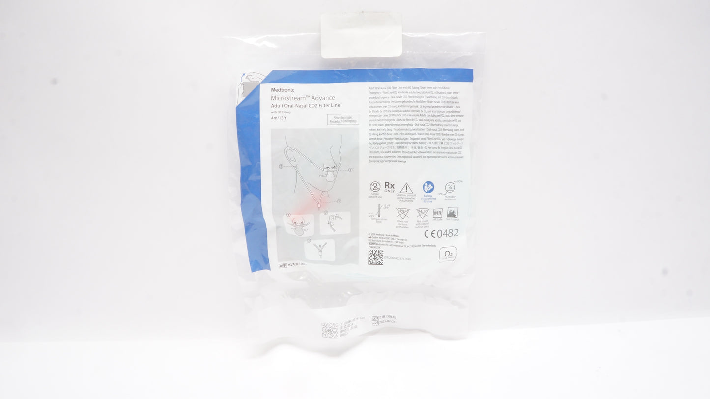 Filter Line with O2 Tubing, Oral/Nasal, Short Term, Adult, Long, 100/pk (Continental US Only)
