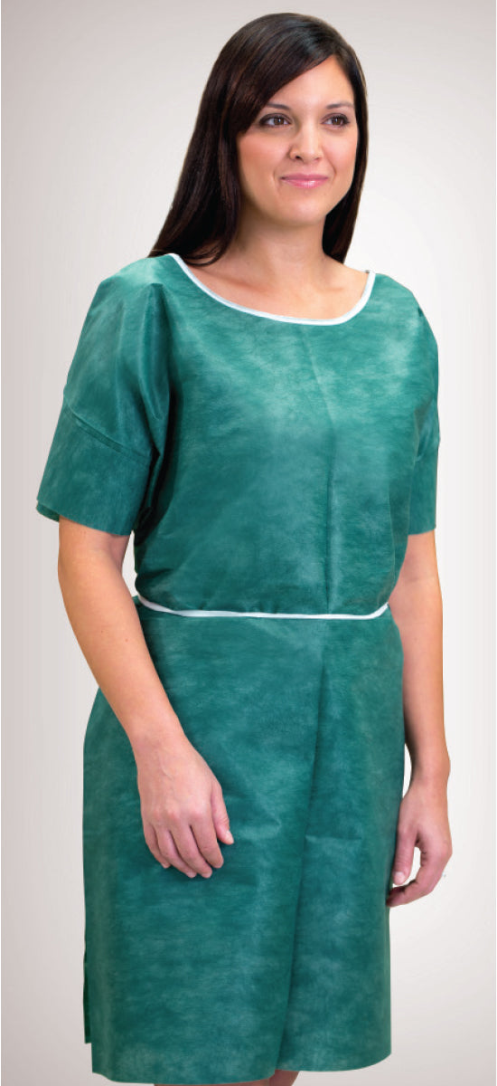 Gown, Nonwoven, 28"x42", Green, SMS, Medium, 50/cs