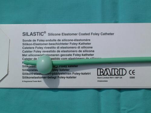Silastic Foley Catheter, 2-Way, Specialty, Round Tip, Two Opposing Drainage Eyes, 14 FR, 5cc Balloon, 10/cs (US Only)