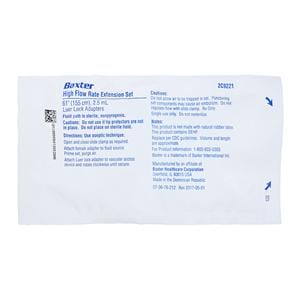 Extension Set, High Flow Rate, Luer Lock Adapters, Microbore, 2.5 ml, 61" Length, Non-Pyrogenic, Contains DEHP, Sterile Fluid Path, 60/cs (Rx) (Continental US Only) (Product Access Restricted. Check with your sales rep to verify eligibility)