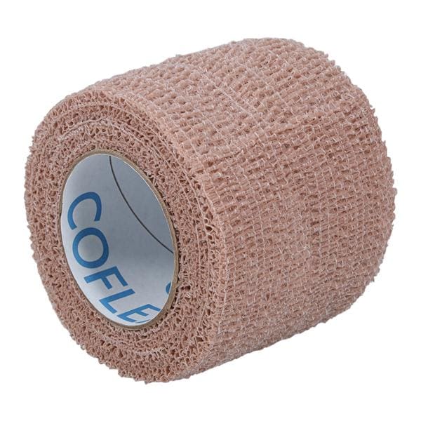 Self-Adherent Wrap, 2" x 5 yds, Tan, Hand Tear, Latex, 36 rl/cs