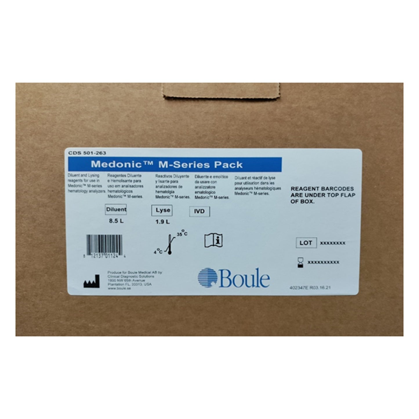 M Series Reagent Pack, 8.5 Liters Diluent, 1.9 Liter Lytic (Item is Non-Returnable) (US Only) (DROP SHIP ONLY)