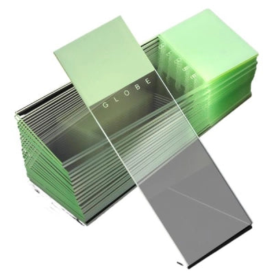 Color Coded Slide, 90 Corners, Ground Edges, Green, 25 x 75mm, 72/bx, 20 bx/cs