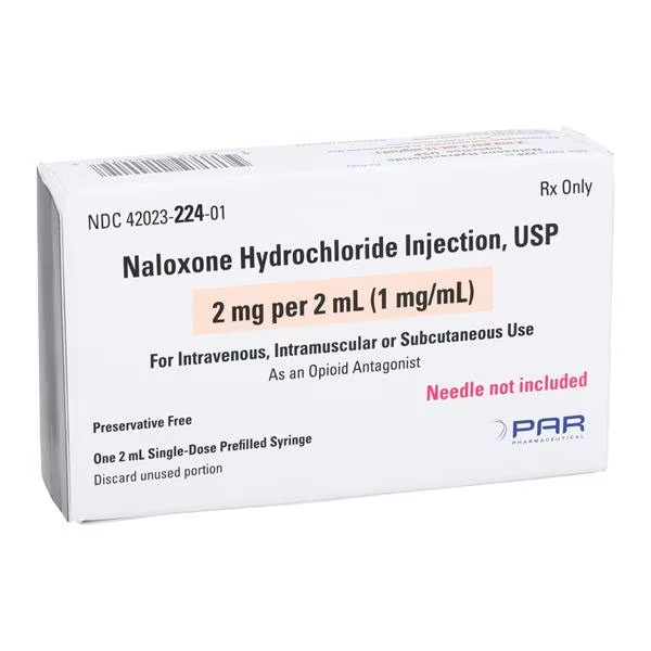 Naloxone Injection 1mg/mL Preservative Free Prefilled Syringe 2mL Each (42023022401)