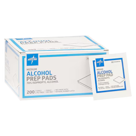 Alcohol Prep Pad Medium 200/bx (MDS090735)