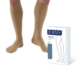 Compression Stockings, Knee High, 15-20mmHG, Medium, Beige, Closed Toe (Continental US Only)