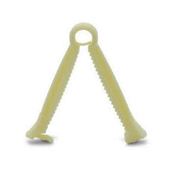 Umbilical Cord Clamp, Yellow, Double-Grip, Sterile, 1/pch, 125 pch/bx (US Only) (Not Available For Sale into Canada)