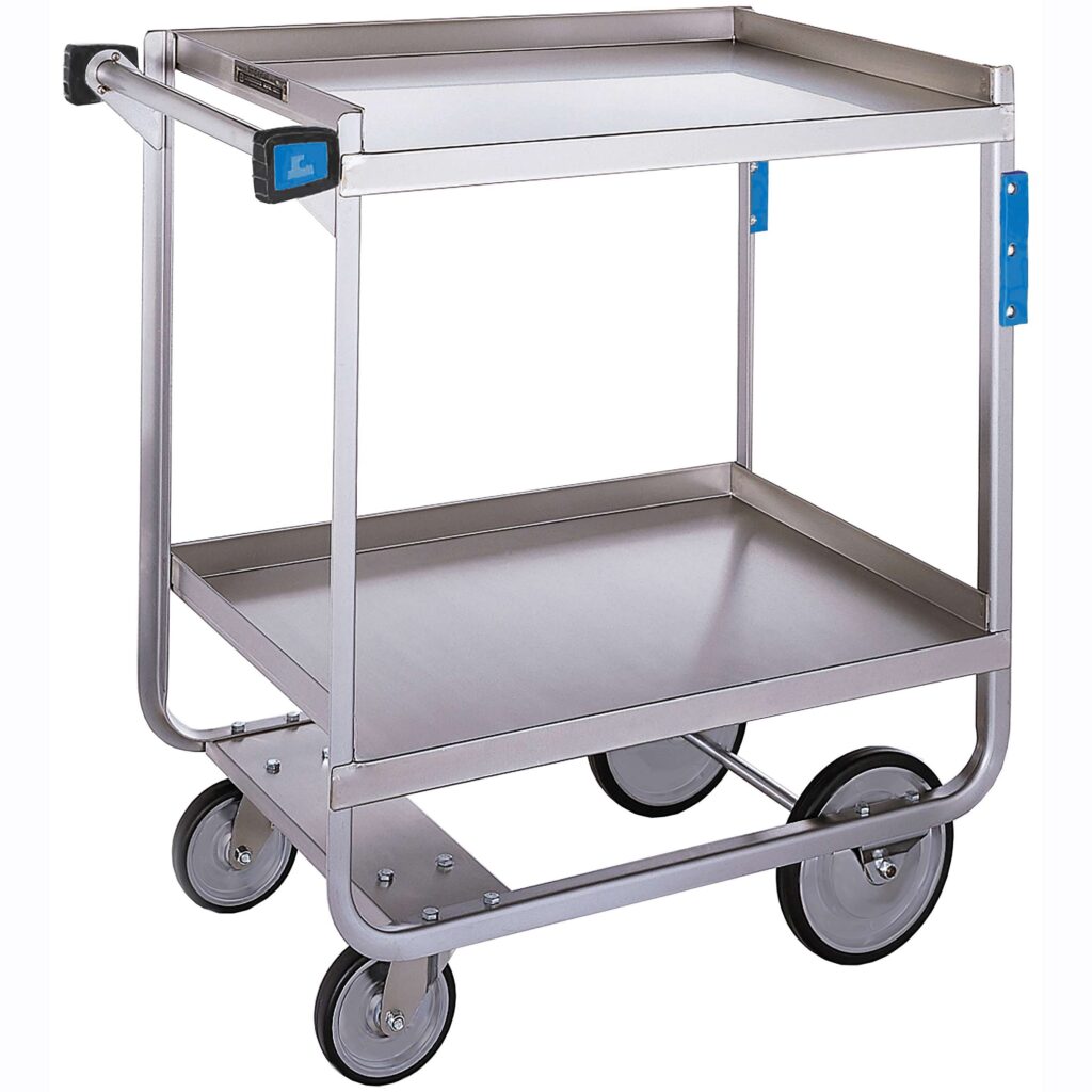 Heavy Duty Cart, 2 Shelves, 16_"W x 30"L x 34_"H, 15_" x 24" Shelf, 9"Clearance