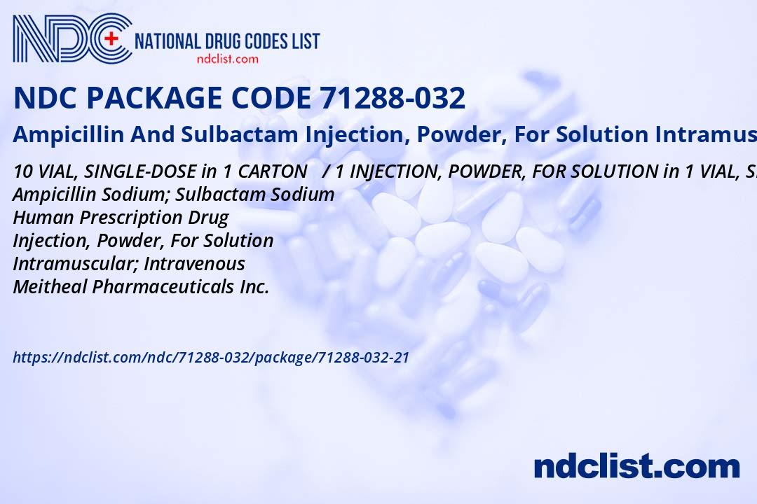 Ampicillin and Sulbactam for Injection, USP 3g per vial, 20 ml, SDV, 10/bx (Rx) (Item is Non-Returnable) (US Only, Excluding IN and ND)