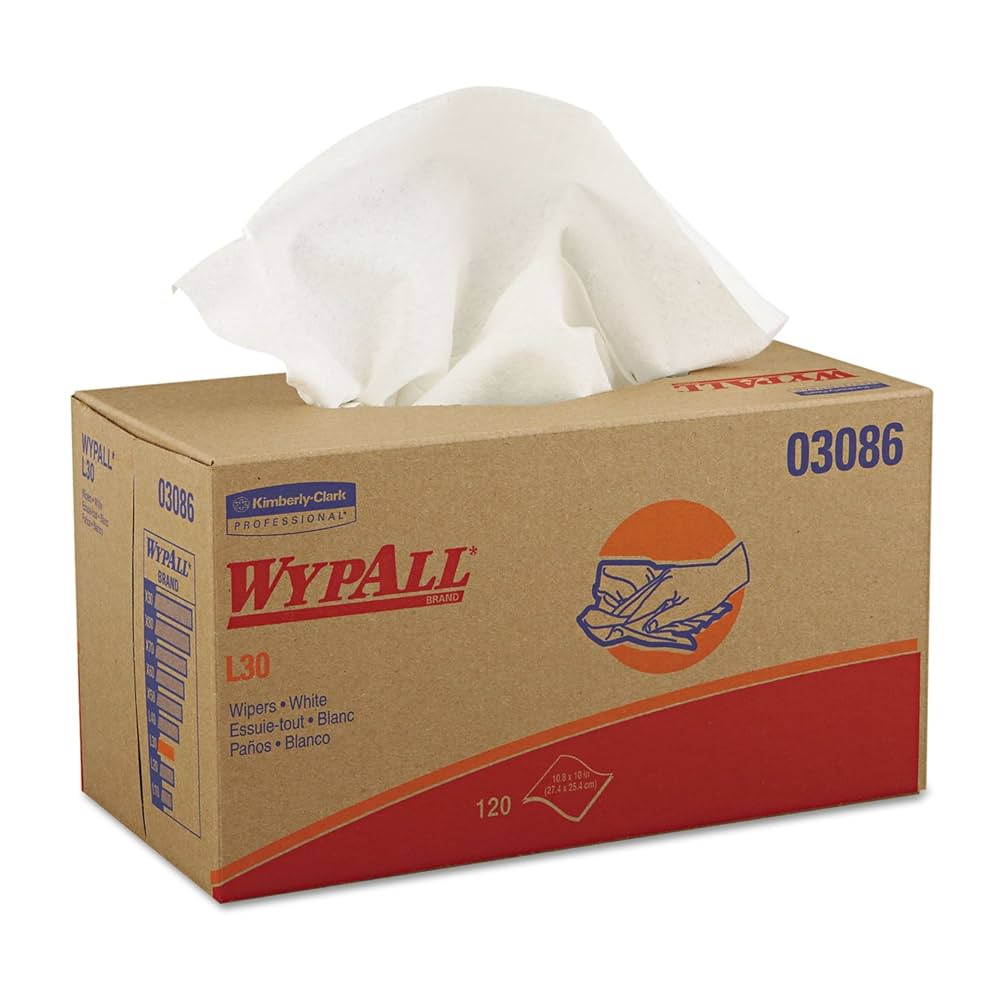 WYPALL L30, White, Pop-Up, 10" x 9.8", 120/bx, 10 bx/cs (Products cannot be sold on Amazon.com or any other 3rd party site) (US Only)