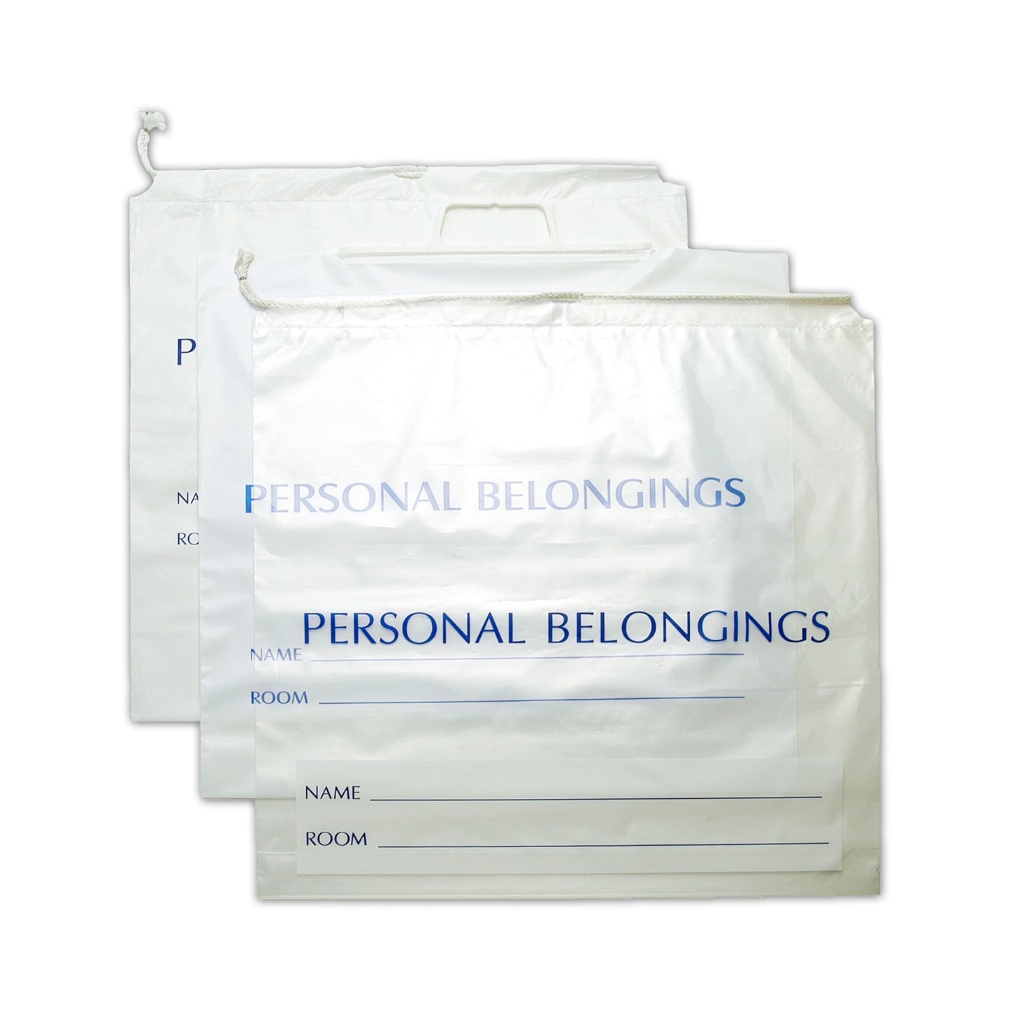 Bag with Drawstring, 20" x 20", Clear/ Printed, 2 mil, 250 rl/cs