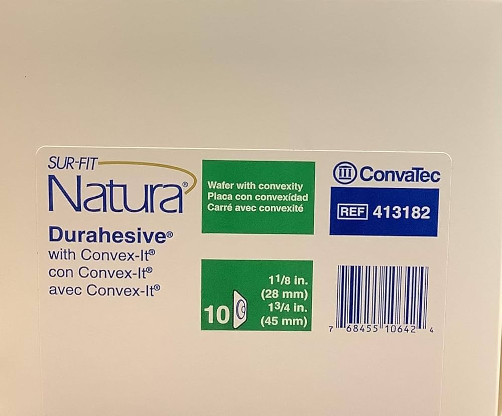Skin Barrier, Pre-Cut, Tape Collar, White, 1 3/4" Flange, 1 1/8" Stoma Opening, 10/bx (Continental US Only)