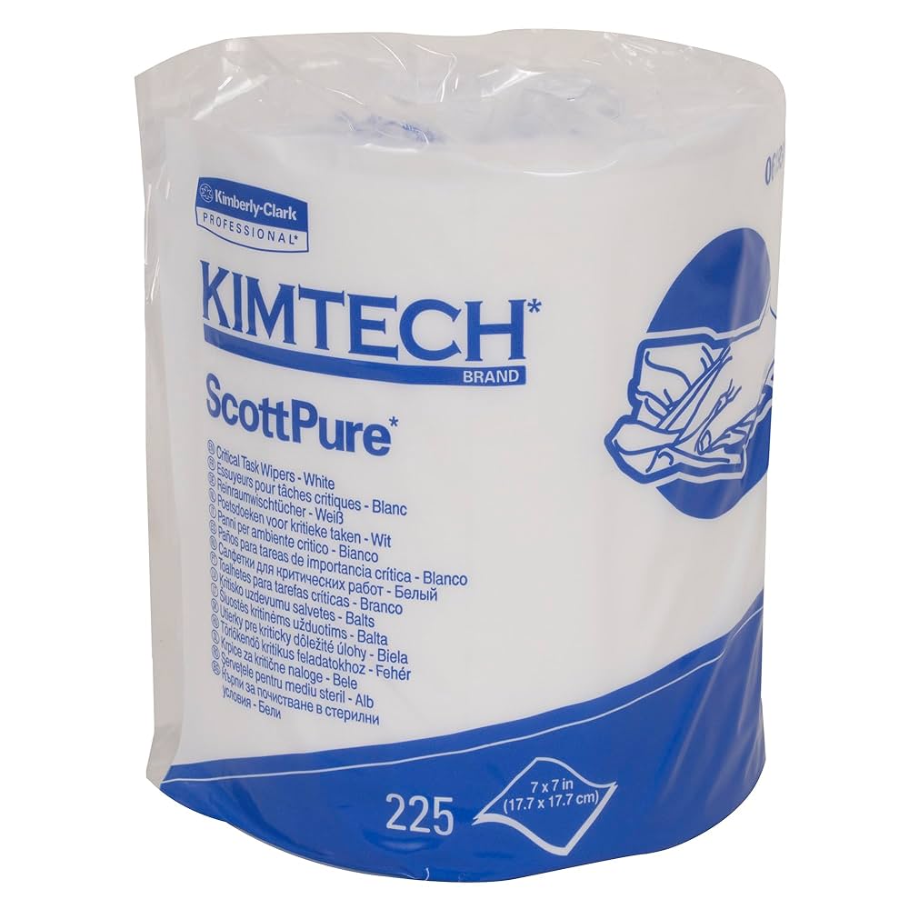 Kimtech Prep Scottpure Critical Task Wipes, Center-Pull Roll, for Surface Preparation, White, 225 sheet/rl, 6 rl/cs (Products cannot be sold on Amazon.com or any other 3rd party site) (US Only)