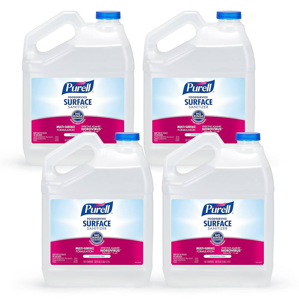 Sanitizer, 1 Gallon Refill, 4/cs (Item is considered HAZMAT and cannot ship via Air or to AK, GU, HI, MP, PR, VI)