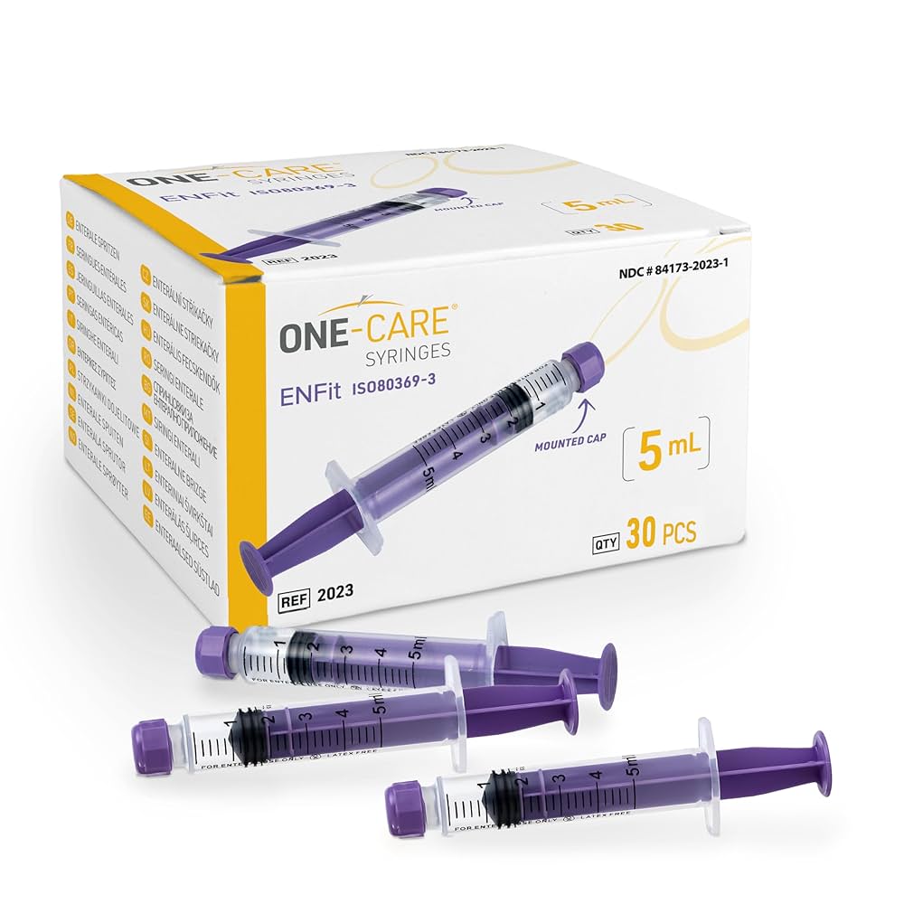 ENFit Enteral Syringes, 5ml, 30/bx