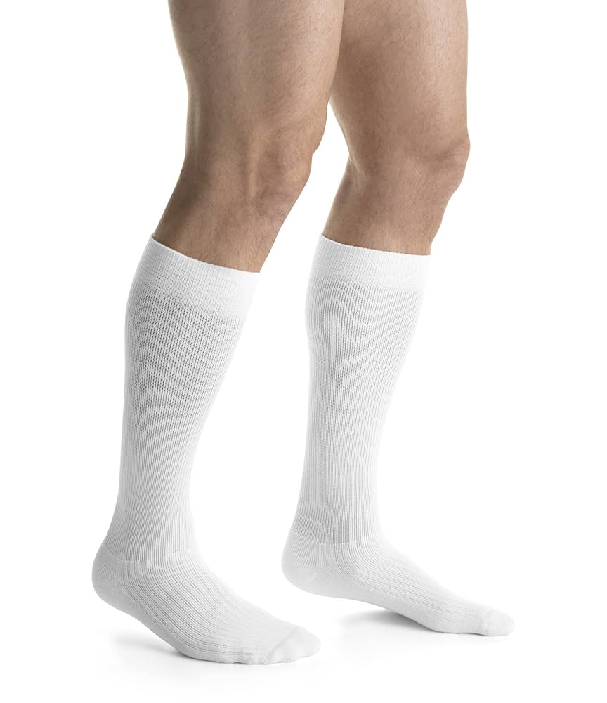 Compression Sock, Knee High, 20-30 mmHG, Closed Toe, Cool White, Small (Continental US Only)