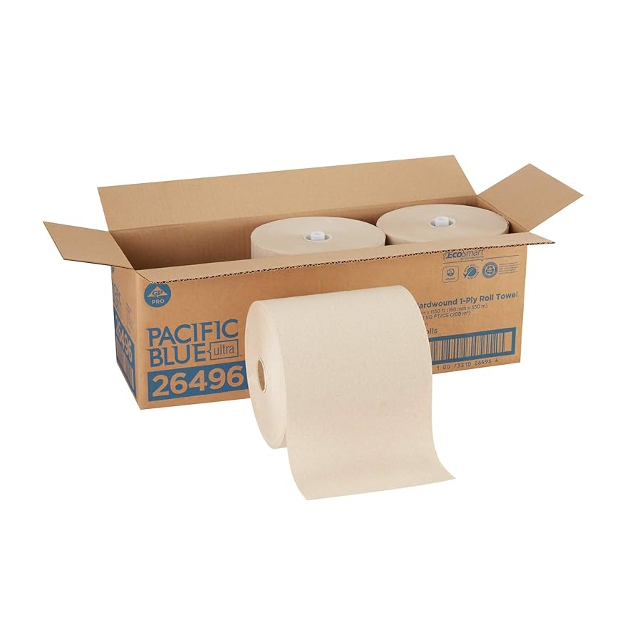 Pacific Blue Ultra 8 High-Capacity Recycled Paper Towel Roll, Brown, 1150 sheets/rl, 3rl/cs