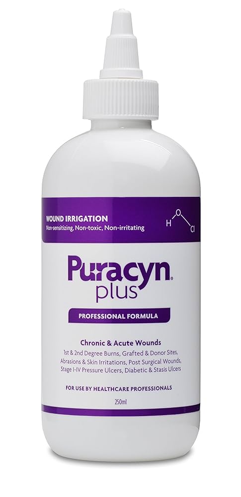 Puracyn Plus Professional, Wound Irrigation & Management Solution, Non-Sterile, Antimicrobial, 250 ml (8.5 oz), Twist Top, 6/cs (US Only)