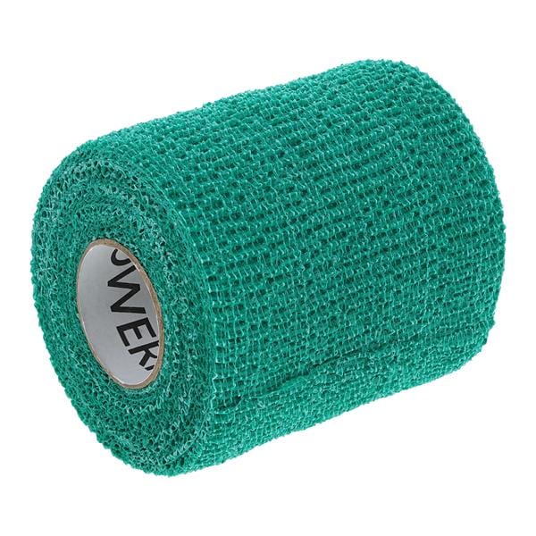 Self-Adherent Wrap, 3" x 6 yds, Green, Latex, 16 rl/cs