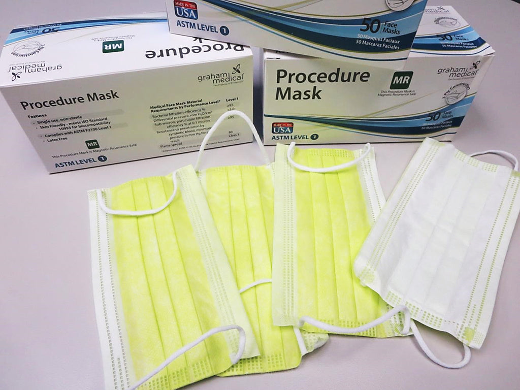 Face Mask, Level 1, 7"x3.75", Metal Free, 50/BX, 6 bx/cs