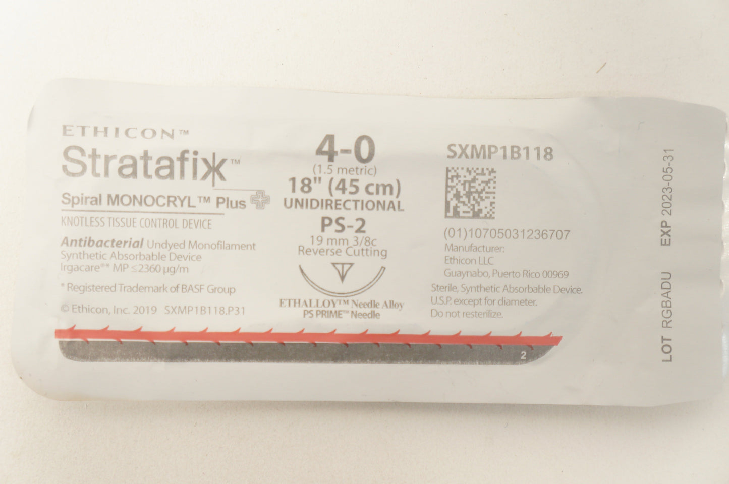 2-0 15cm STRATAFIX Spiral MONOCRYL Plus Undyed CT-2,12/bx (Continental US Only)