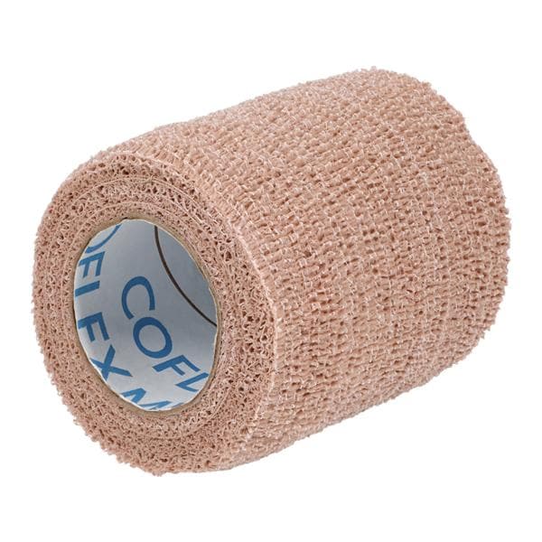 Self-Adherent Wrap, 3" x 5 yds, Tan, Hand Tear, Latex, 24 rl/cs