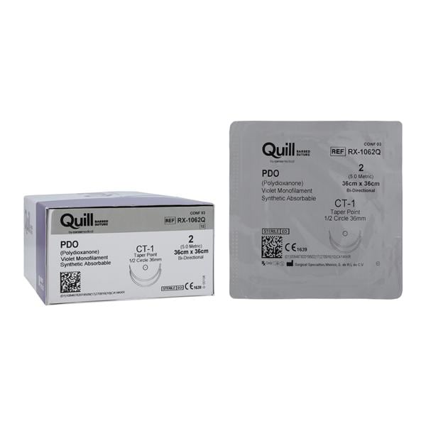 PDO Suture, Taper Point, Size 0, 24cm x 24cm, 36mm, 1/2 Circle, 12/bx