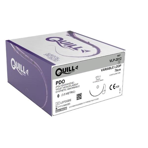 PDO Suture, Taper Point, Unidirectional, Size 0, 70cm, 36mm, 1/2 Circle, 12/bx