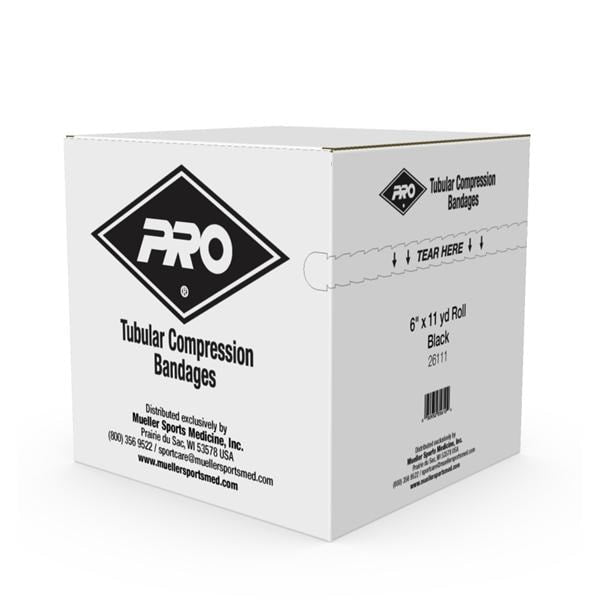 Tubular Compression Bandage, 6", Black (Products are only available for sale in the U.S. Products cannot be sold on Amazon.com or any other 3rd party platform without prior approval by Mueller.)