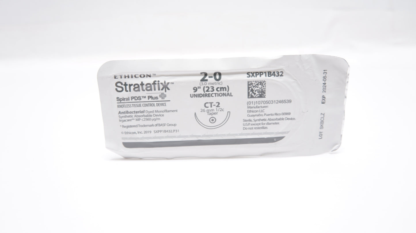 2-0 23CM STRATAFIX Spiral PDS Plus, CT-2, 12/bx (Continental US Only)
