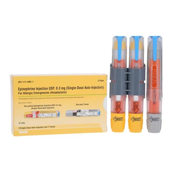 Epinephrine Injection 0.3mg Auto-Injector 2/Package (00093598627)