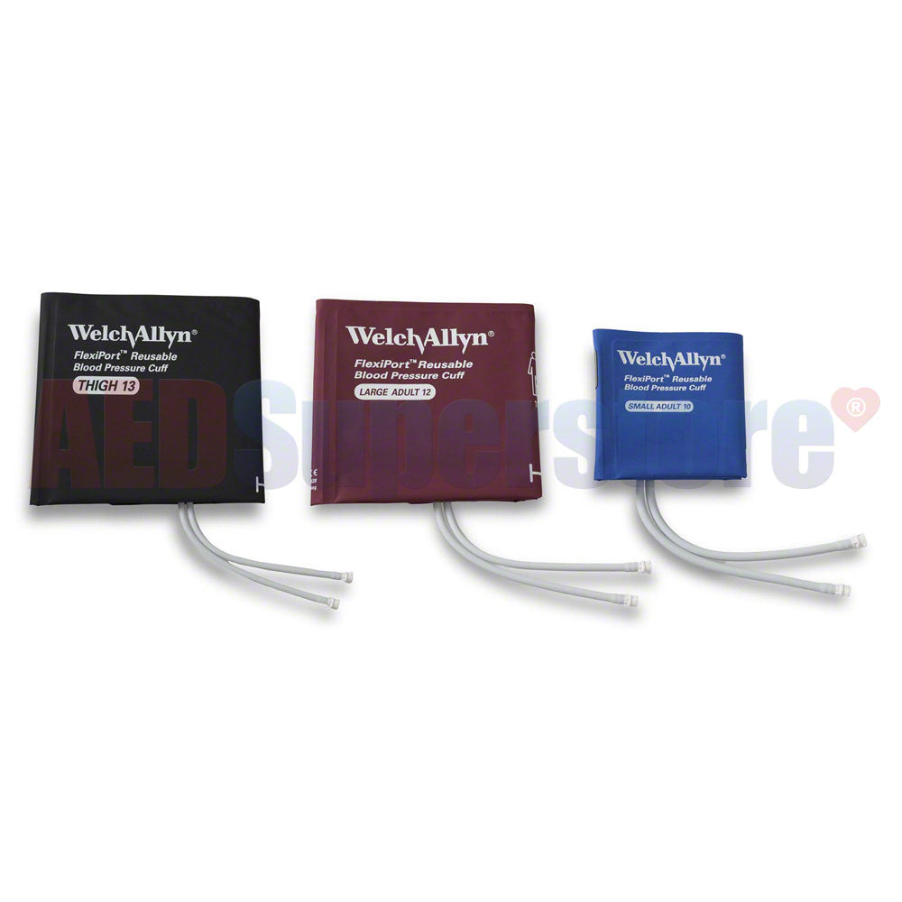 NIBP Cuff Kit, Zoll X Series Monitor Defibrillator, Includes Welch Allyn Cuffs, 1 Small Adult, 1 Large Adult, 1 Thigh Cuff, 3/kt