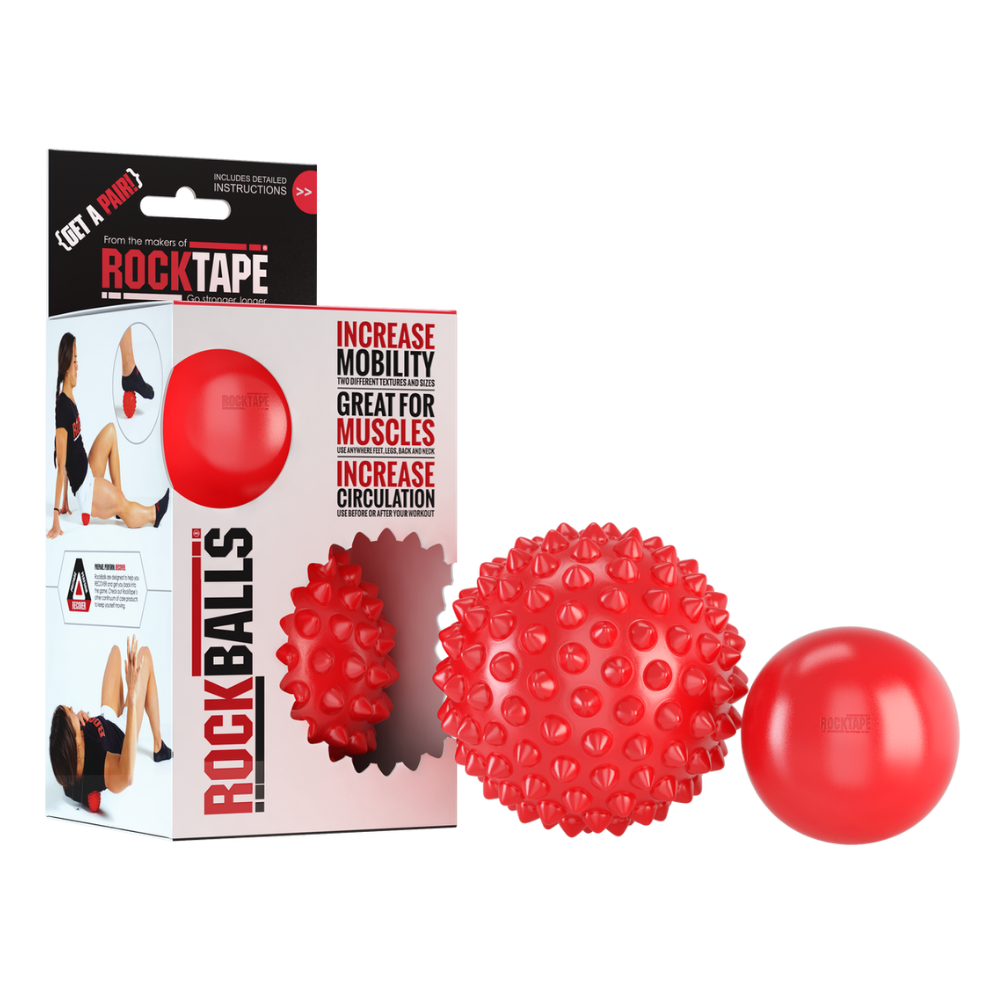 RockBalls Mobility Ball Set, Includes: Large Spikey Ball, Small Smooth Ball, Instruction Book, 1 set/bx