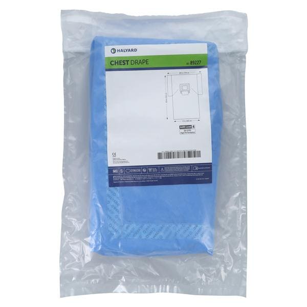 Chest Drape, 100in x 72in x 124in, 13in x 14in Fenestration, Sterile, 12/cs (US Only)