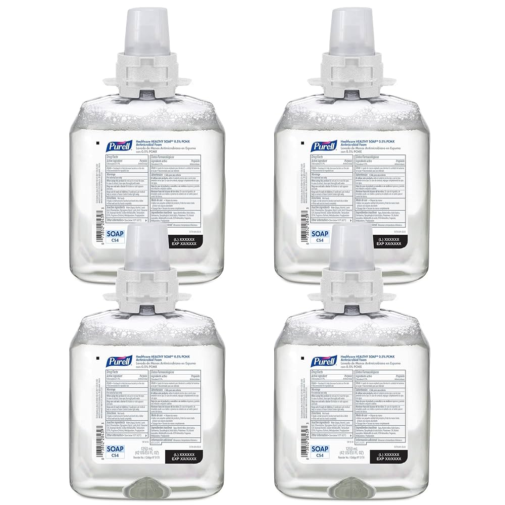 Healthcare Healthy Soap 0.5% PCMX Antimicrobial Foam, 1250 ml, Clear, 4/cs