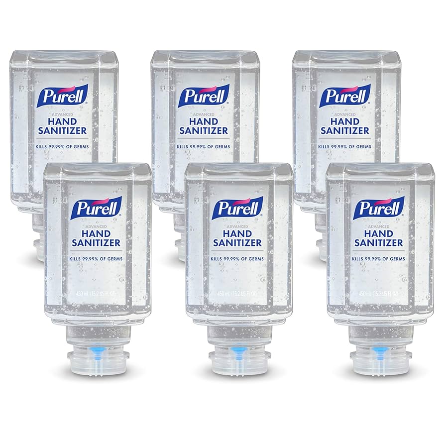Purell Advanced Hand Sanitizer Gel Refill, 450 ml, Clear, 6/cs (Item is considered HAZMAT and cannot ship via Air or to AK, GU, HI, MP, PR, VI)