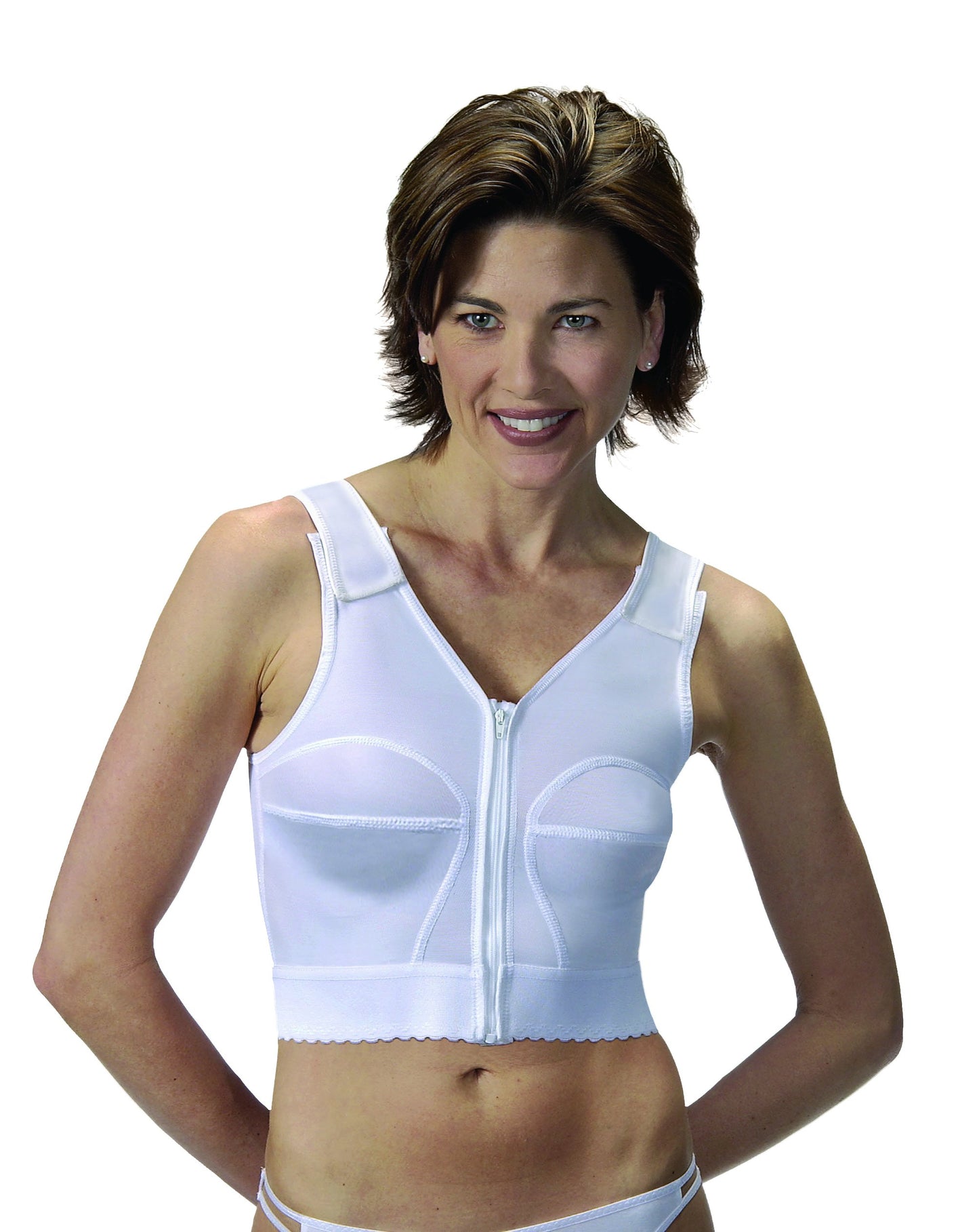 Vest with Cups, Left, White, Size 2 (Continental US Only)