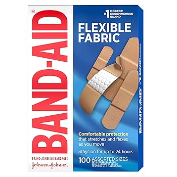 Flexible Fabric Adhesive Bandages, Assorted, 100/bx, 12 bx/cs (Continental US+HI Only) (Pricing Subject to Change without Prior Notification)