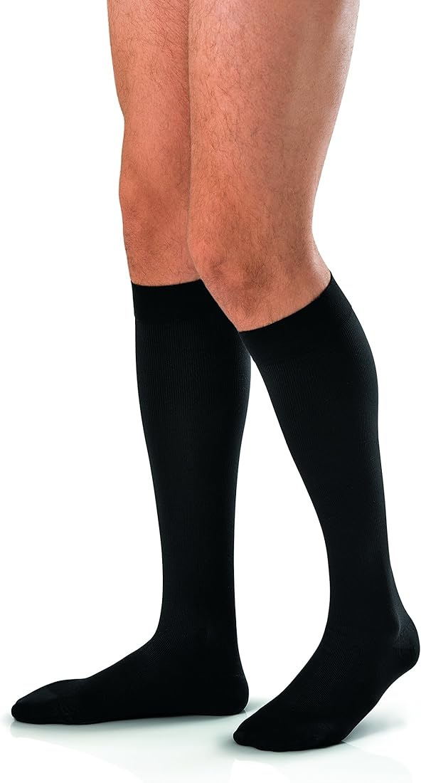 Compression Hose, Knee High, 30-40 mmHG, Closed Toe, Black, Medium, Tall (Continental US Only)