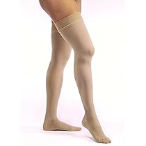 Compression Hose, Thigh High, 15-20 mmHG, Closed Toe, Espresso, Medium (Continental US Only)