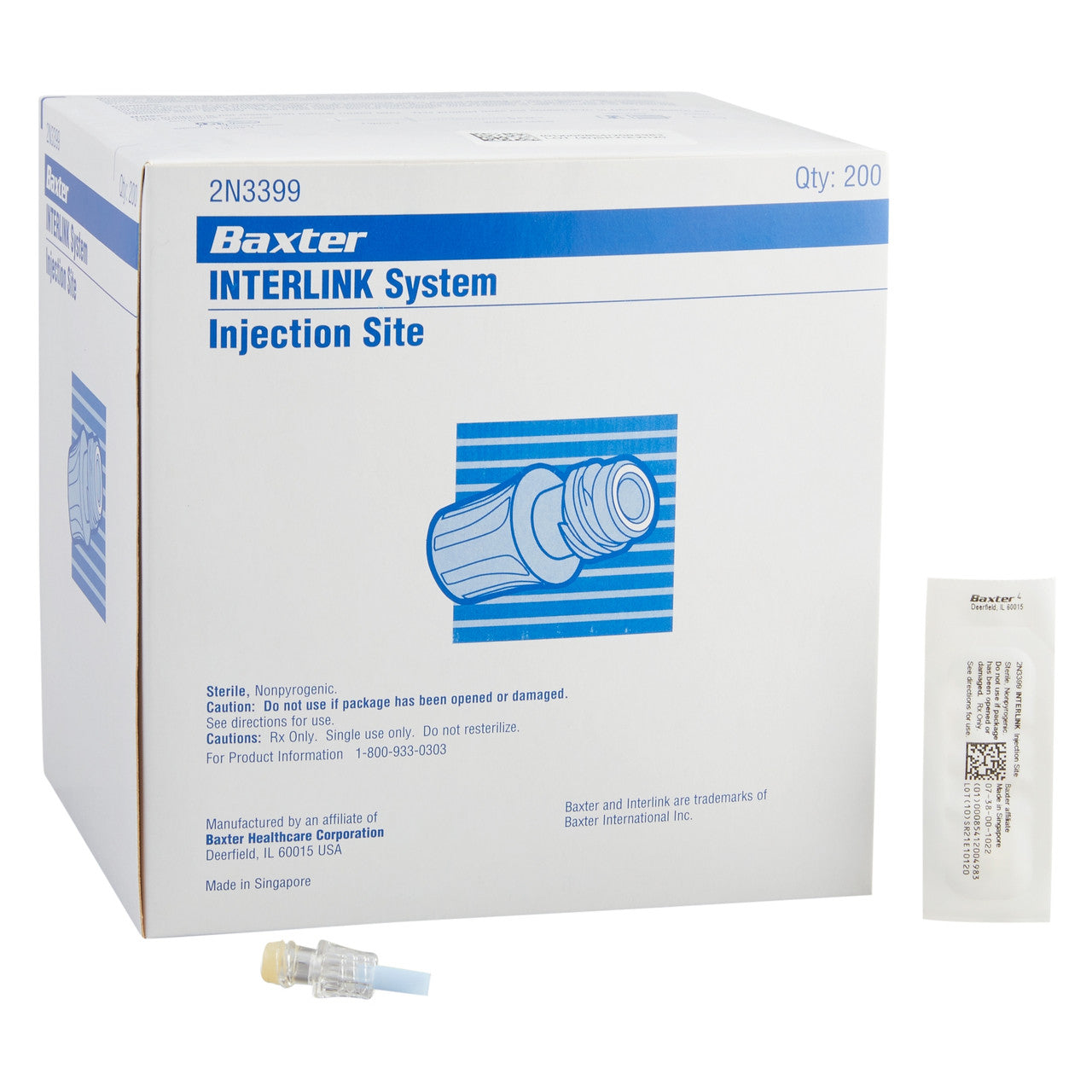 Interlink Injection Site, Male Luer Lock Adapter, Non-DEHP, Non-PVC, Sterile, 200/cs (Rx) (Continental US Only) (Product Access Restricted. Check with your sales rep to verify eligibility)
