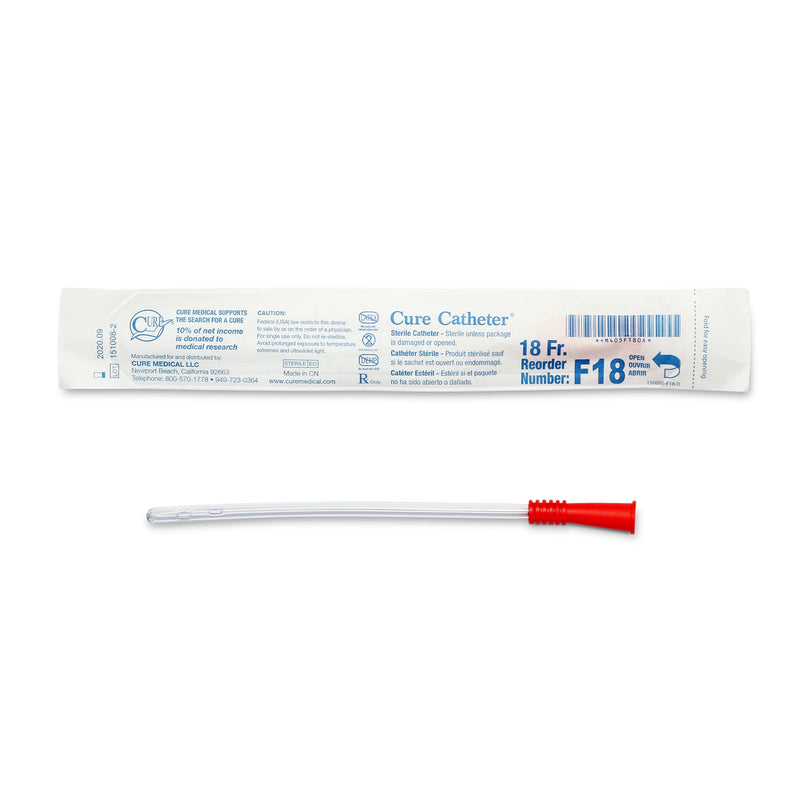 Catheter, Female, Uncoated, Single-Use, 6", Straight Tip, 18FR, 30/bx, 10 bx/cs (Continental US Only)