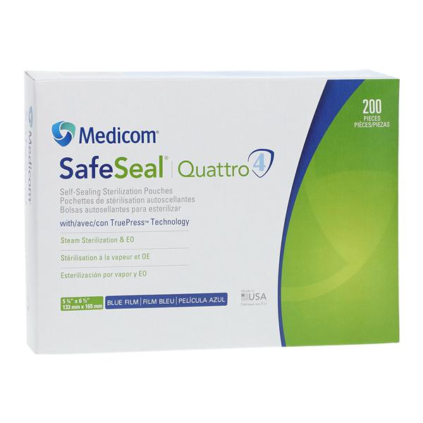Quattro Sterilization Pouch, 5 _ x 6 _ , 200/bx, 10 bx/cs (Not Available for sale into Canada)