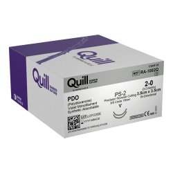 PDO Suture, Diamond Point, Size 2-0, 3.5cm x 3.5cm, 18mm, 3/8 Circle, 12/bx